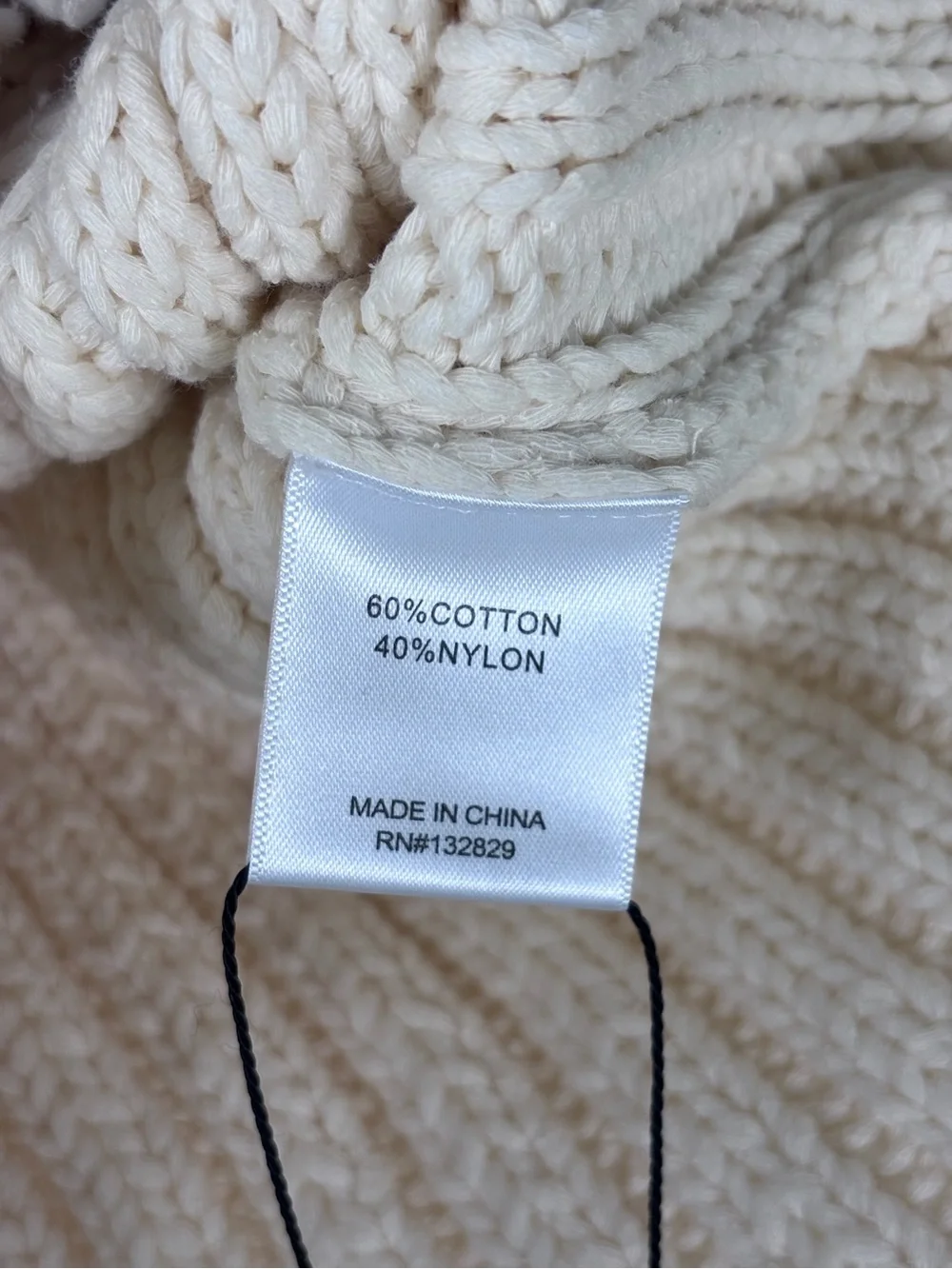 Tularosa Revolve Letina Ivory Foldover Off the Shoulder Knit Sweater Large NWT